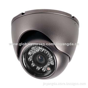 3.6/6mm Lens Optional IR 20m Distance CCTV Security Dome Camera, 12V DC Power Supply